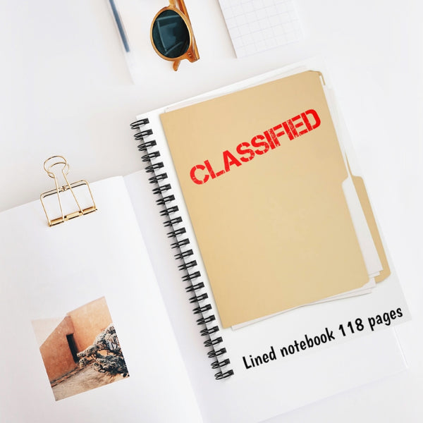 Spiral Notebook Lined // CLASSIFIED